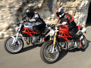2009 Ducati Monster - Silver 1100 & Red 1100S