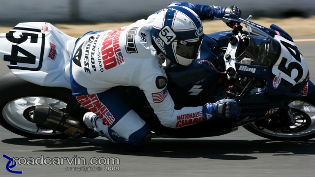 2009 Infineon AMA - American Superbike - Geoff May Turn 4
