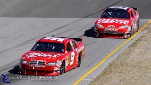 2009 NASCAR - Infineon Raceway - Kahne and Stewart Turn 4