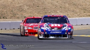 2009 NASCAR - Infineon Raceway - Kyle Busch - Flames