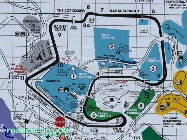 Buell Inside Pass Track Day - Laguna Seca Track Map