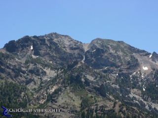Mountain Backdrop: View of one of the peaks across the canyon.