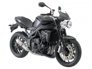 2008 Triumph Speed Triple - Jet Black: Shown here with optional Arrow 3 into 1 exhaust
