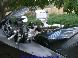 SportBikeCam Front Mount - Mounted - side view