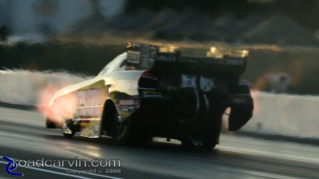 2008 Infineon NHRA - Tony Pedregon - Sound, Fire and Boiling Air