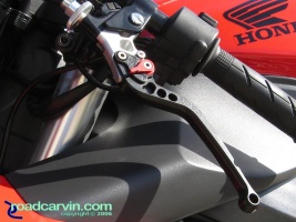 CRG Clutch Lever: CRG clutch lever mounted on a Honda CBR954RR.