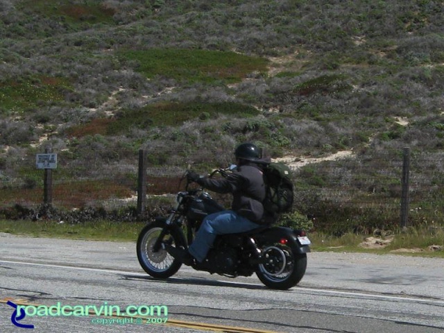 Harley-Davidson Street Bob on Highway 1