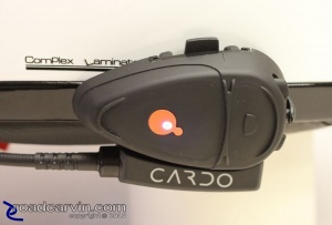 Cardo Scala Rider Q2 Side View: Showing main control buttons