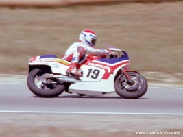 Fast Freddie: Fast Freddie Spencer at Laguna Seca Raceway riding his way to the championship in 1983 on the Honda NS500.