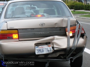 Duct Tape Use Case #7,624,123 - Holding Your Car Together After A Collision
