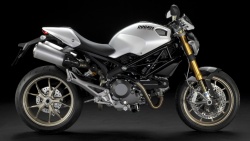 2009 Ducati Monster 1100S Pearl White Right Side